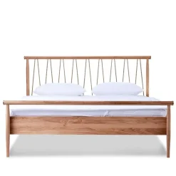 Wohnen Betten<Skandi Doppelbett aus Wildeiche Honig - Reymons