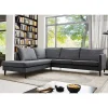 Wohnen Sofas<Skandi Ecksofa in Anthrazit mit Schwarz - Soltropa