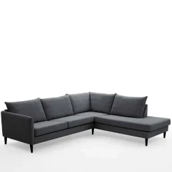 Wohnen Sofas<Skandi Ecksofa in Anthrazit mit Schwarz - Soltropa