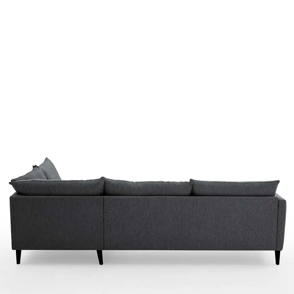 Wohnen Sofas<Skandi Ecksofa in Anthrazit mit Schwarz - Soltropa