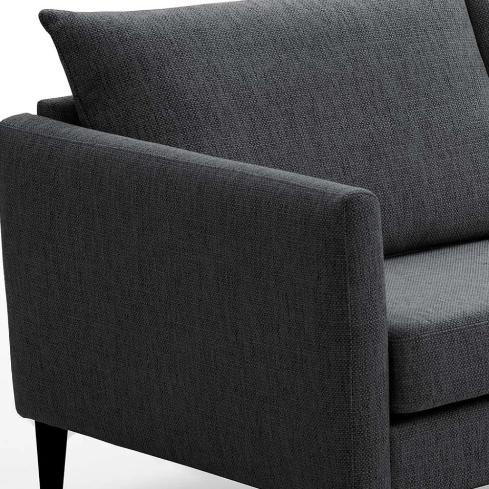 Wohnen Sofas<Skandi Ecksofa in Anthrazit mit Schwarz - Soltropa