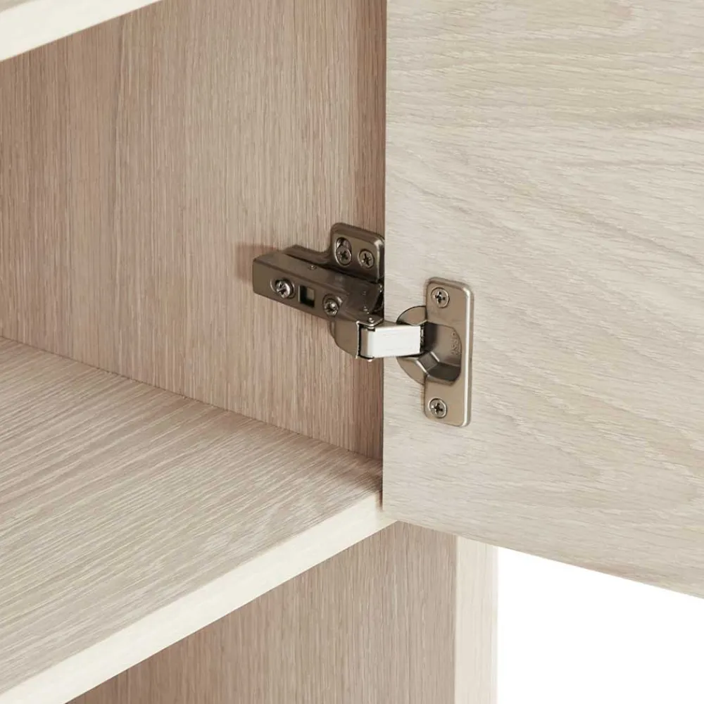 Wohnen Highboards<Skandi Highboard in Eiche Weiß - Lametla