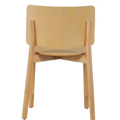 Wohnen Stühle<Skandi Holzstühle in Natur lackiert - Furcia (2er Set)