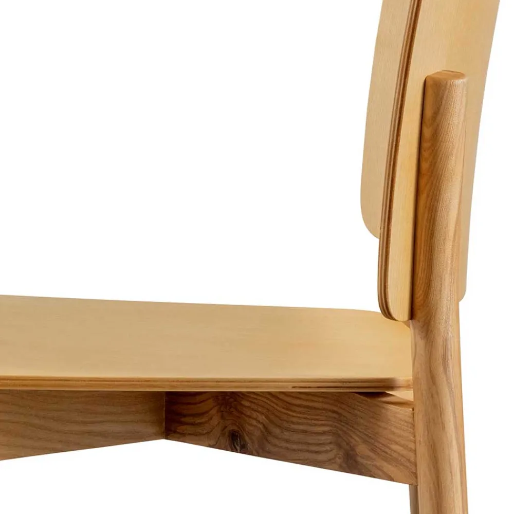 Wohnen Stühle<Skandi Holzstühle in Natur lackiert - Furcia (2er Set)