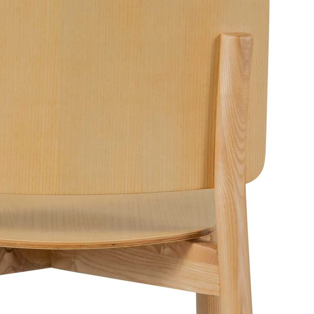 Wohnen Stühle<Skandi Holzstühle in Natur lackiert - Furcia (2er Set)