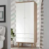 Wohnen Kleiderschränke<Skandi Kleiderschrank in Weiß & Eiche - Cablos