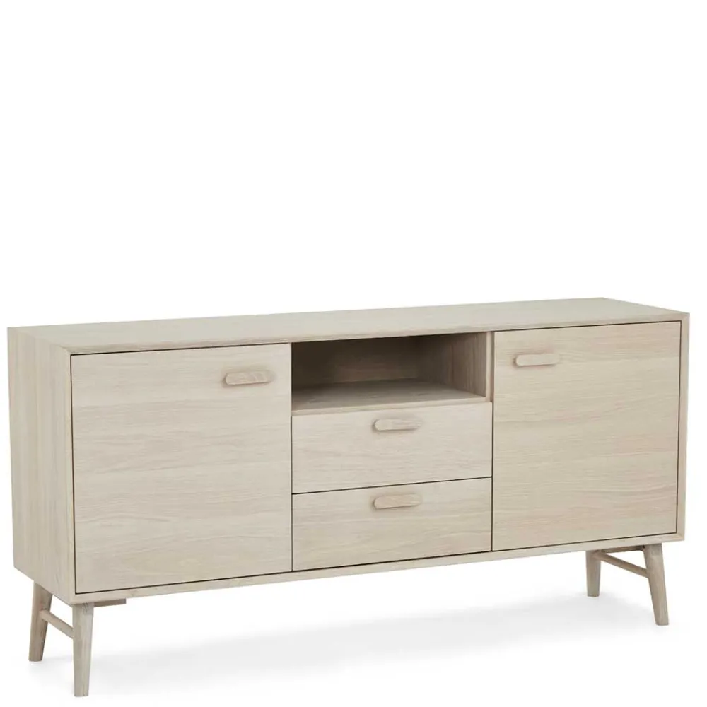 Wohnen Sideboards<Skandi Kombi-Kommode in Eiche Weiß - Lametla
