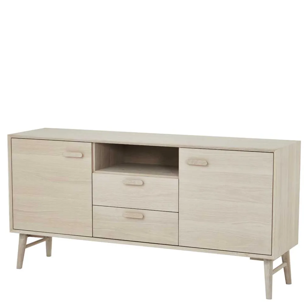 Wohnen Sideboards<Skandi Kombi-Kommode in Eiche Weiß - Lametla