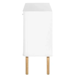 Wohnen Sideboards<Skandi Kommode in Weiß mit Eiche - Gazona