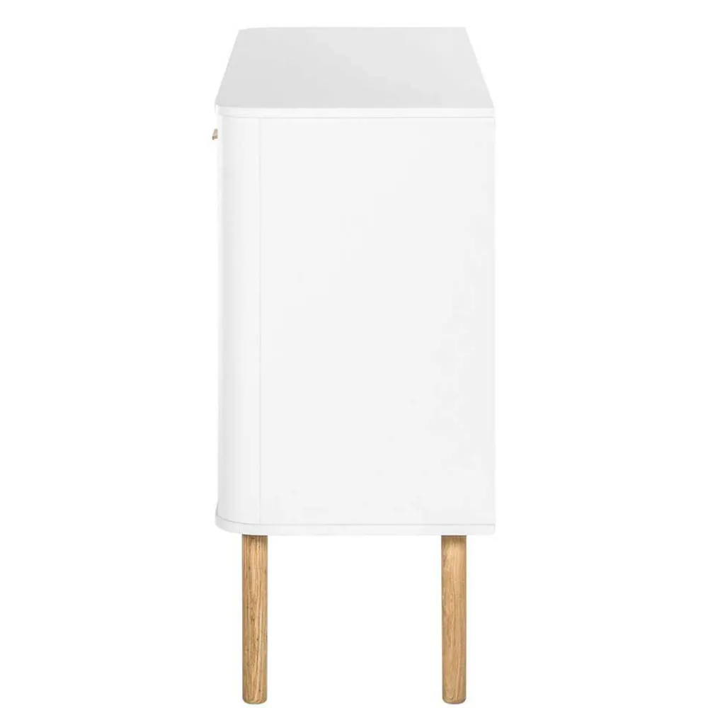 Wohnen Sideboards<Skandi Kommode in Weiß mit Eiche - Gazona