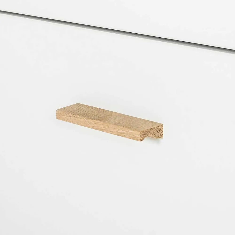 Wohnen Sideboards<Skandi Kommode in Weiß mit Eiche - Gazona