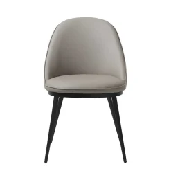 Wohnen Stühle<Skandi Kunstlederstuhl in Taupe & Schwarz - Johns
