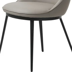 Wohnen Stühle<Skandi Kunstlederstuhl in Taupe & Schwarz - Johns