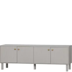 Wohnen Tv & Hifi-Möbel|Lowboards<Skandi Lowboard 4-türig in Grau - Huvina
