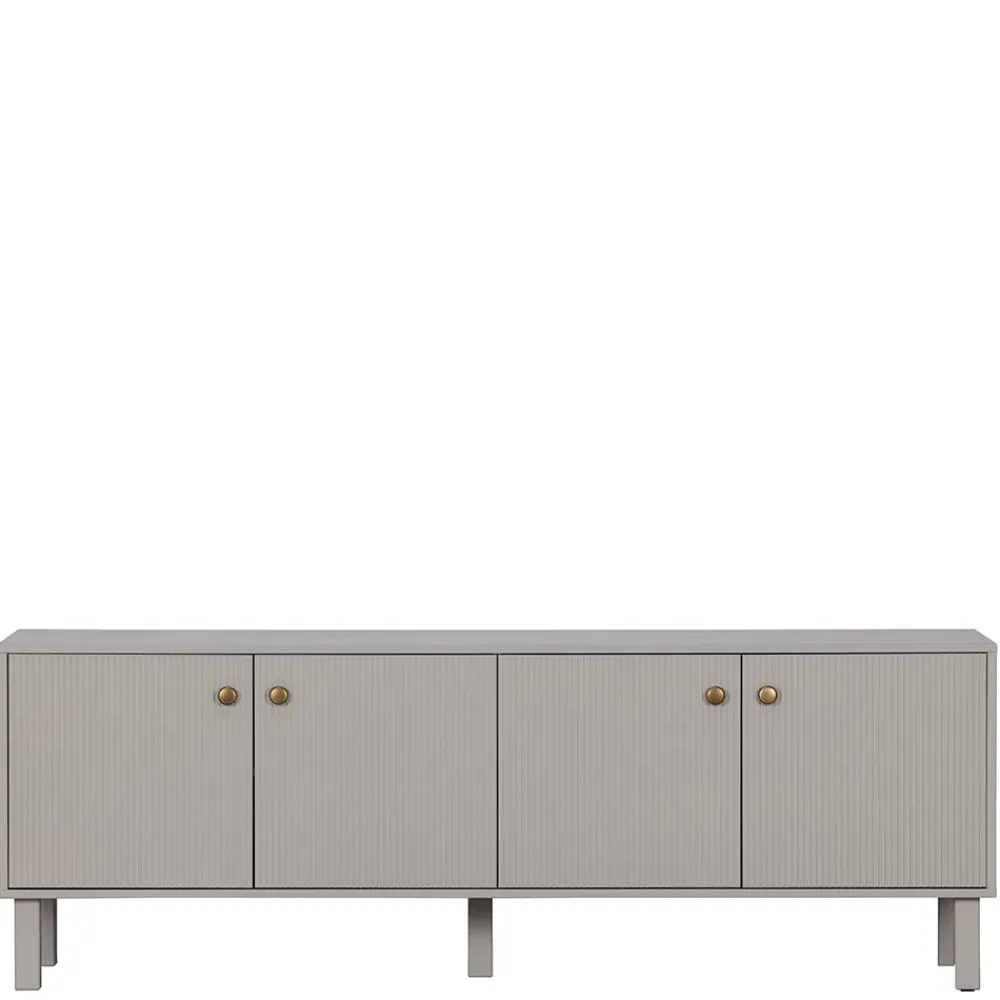 Wohnen Tv & Hifi-Möbel|Lowboards<Skandi Lowboard 4-türig in Grau - Huvina