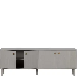 Wohnen Tv & Hifi-Möbel|Lowboards<Skandi Lowboard 4-türig in Grau - Huvina