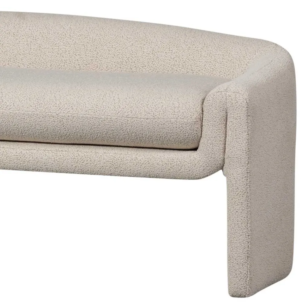 Wohnen Sitzbank<Skandi Polsterbank in Beige Strukturstoff - Greta