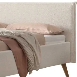 Wohnen Betten<Skandi Polsterbett in Creme Boucle - Jandaria