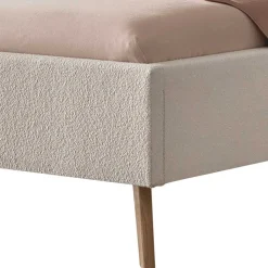 Wohnen Betten<Skandi Polsterbett in Creme Boucle - Jandaria