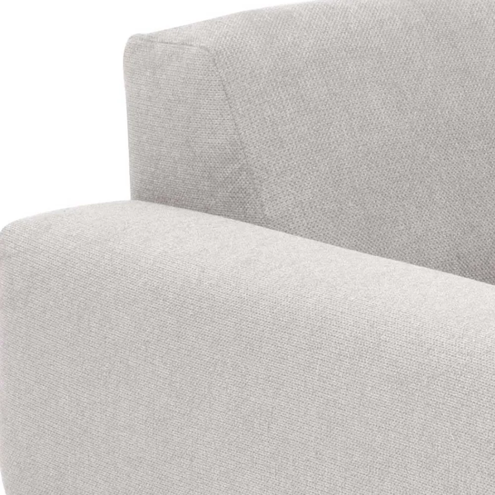 Wohnen Sofas<Skandi Polsterecke in Silbergrau mit Eiche - Zita