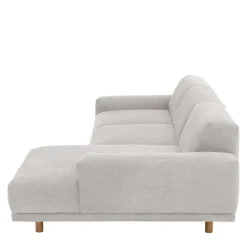 Wohnen Sofas<Skandi Polsterecke in Silbergrau mit Eiche - Zita