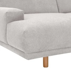 Wohnen Sofas<Skandi Polsterecke in Silbergrau mit Eiche - Zita