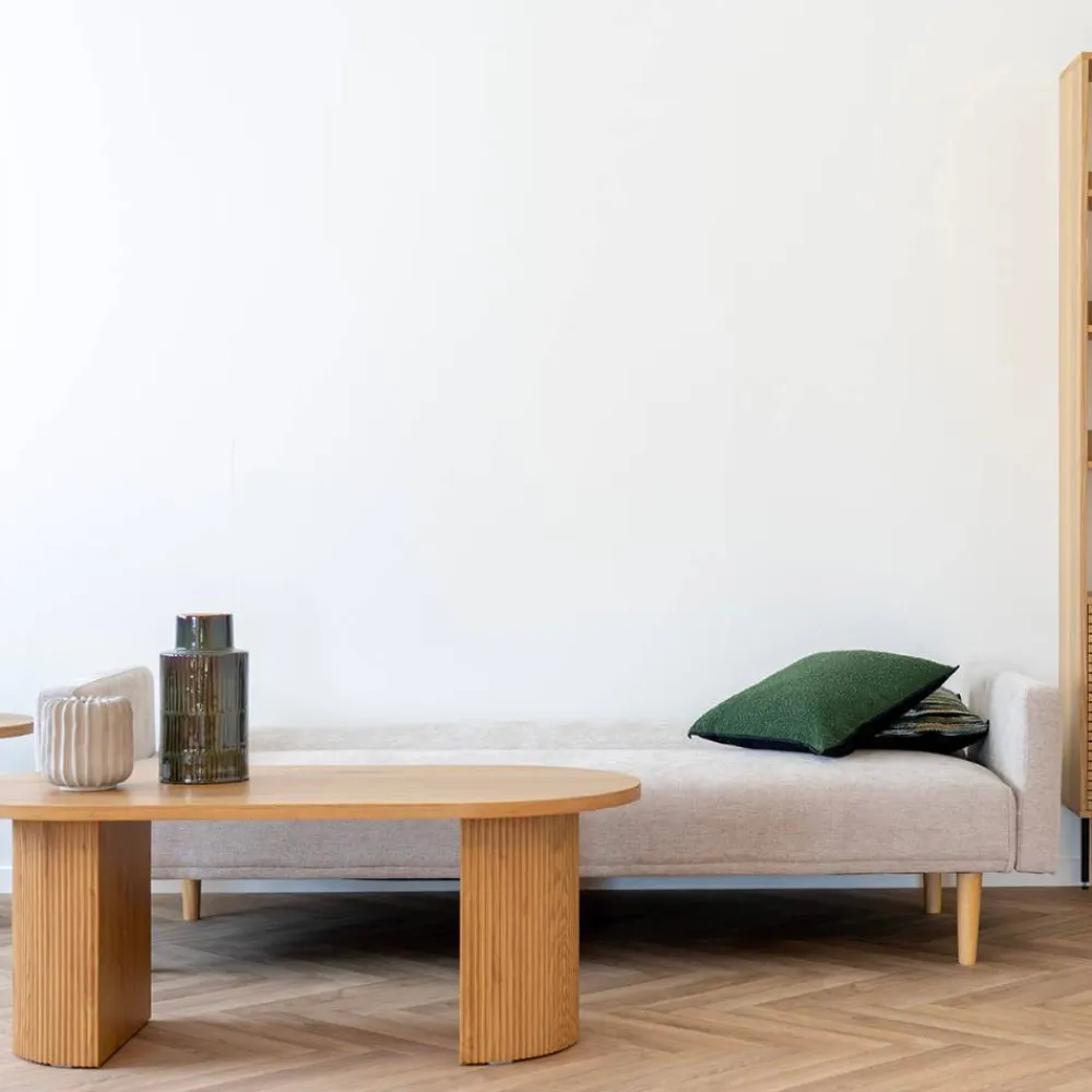 Wohnen Betten<Skandi Schlafsofa in Beigegrau - Anhora