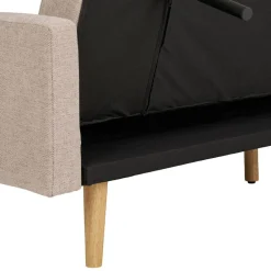 Wohnen Betten<Skandi Schlafsofa in Beigegrau - Anhora