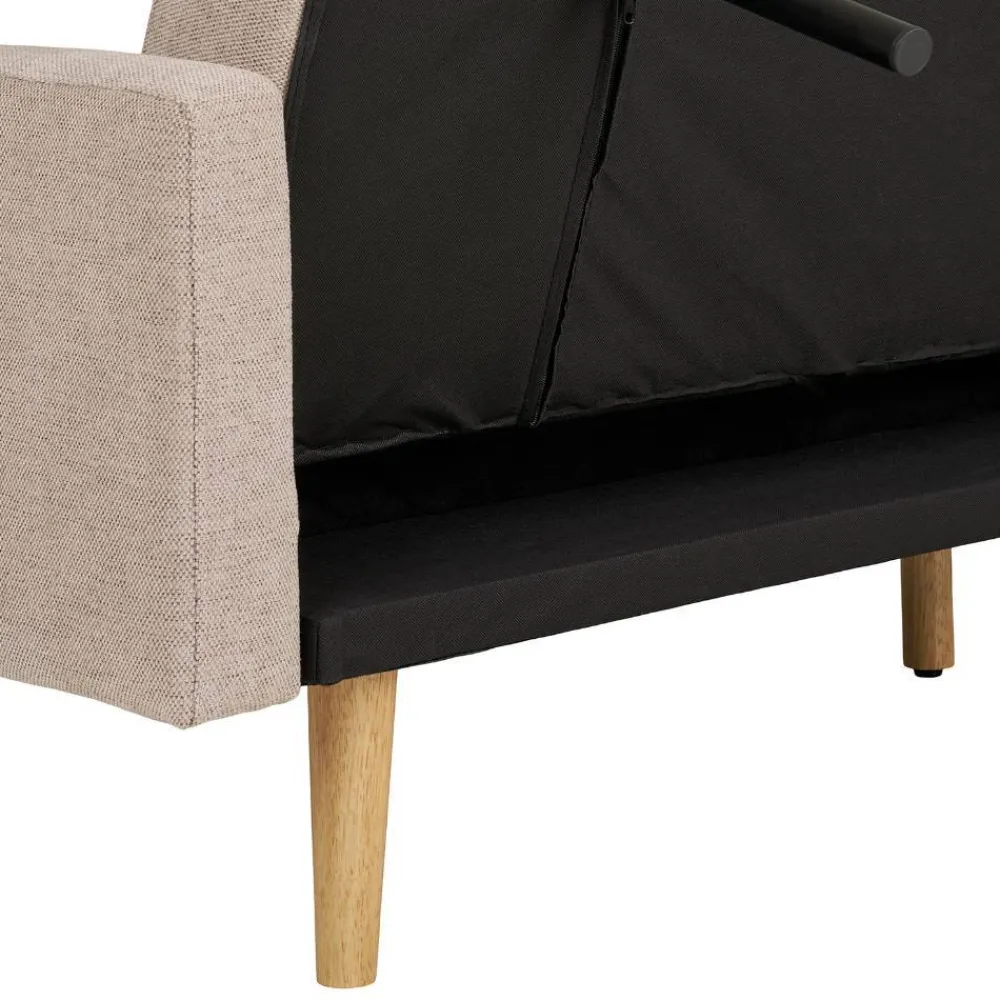 Wohnen Betten<Skandi Schlafsofa in Beigegrau - Anhora