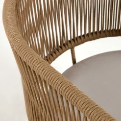 Wohnen Sessel<Skandi Sessel aus Geflecht Kordel in Beige - Suvacol (2er Set)