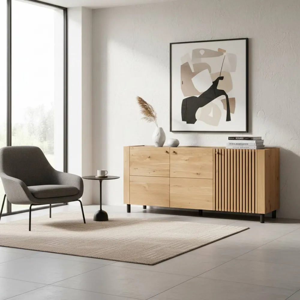 Wohnen Sideboards<Skandi Sideboard aus Wildeiche massiv - Valouis