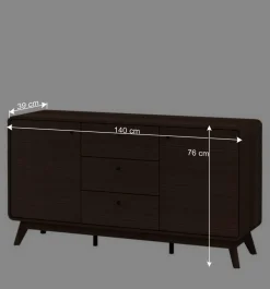 Wohnen Sideboards<Skandi Sideboard in Walnuss Optik - Pastilla