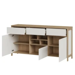 Wohnen Sideboards<Skandi Sideboard in Weiß und Eiche Dekor - Ovidio