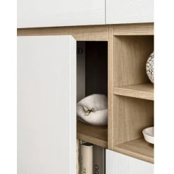 Wohnen Sideboards<Skandi Sideboard in Weiß und Eiche Dekor - Ovidio