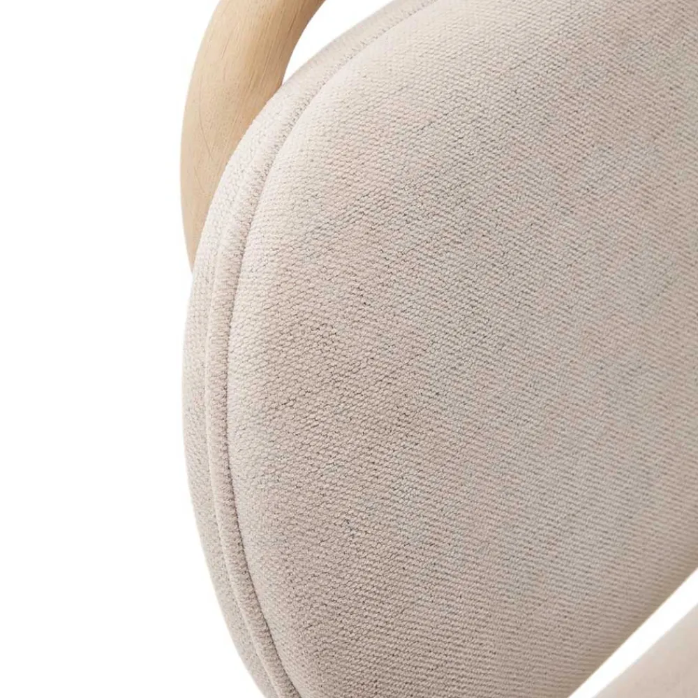 Wohnen Stühle<Skandi Stühle aus Chenille in Beige - Catama (2er Set)