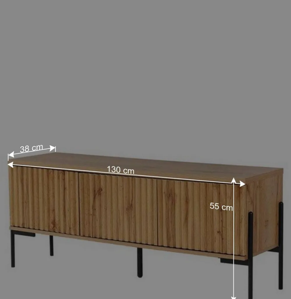 Wohnen Tv & Hifi-Möbel|Lowboards<Skandi TV Board 130 cm breit - Elastian