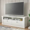 Wohnen Tv & Hifi-Möbel|Lowboards<Skandi TV Board in weißer Holzoptik Pinie - Liancos