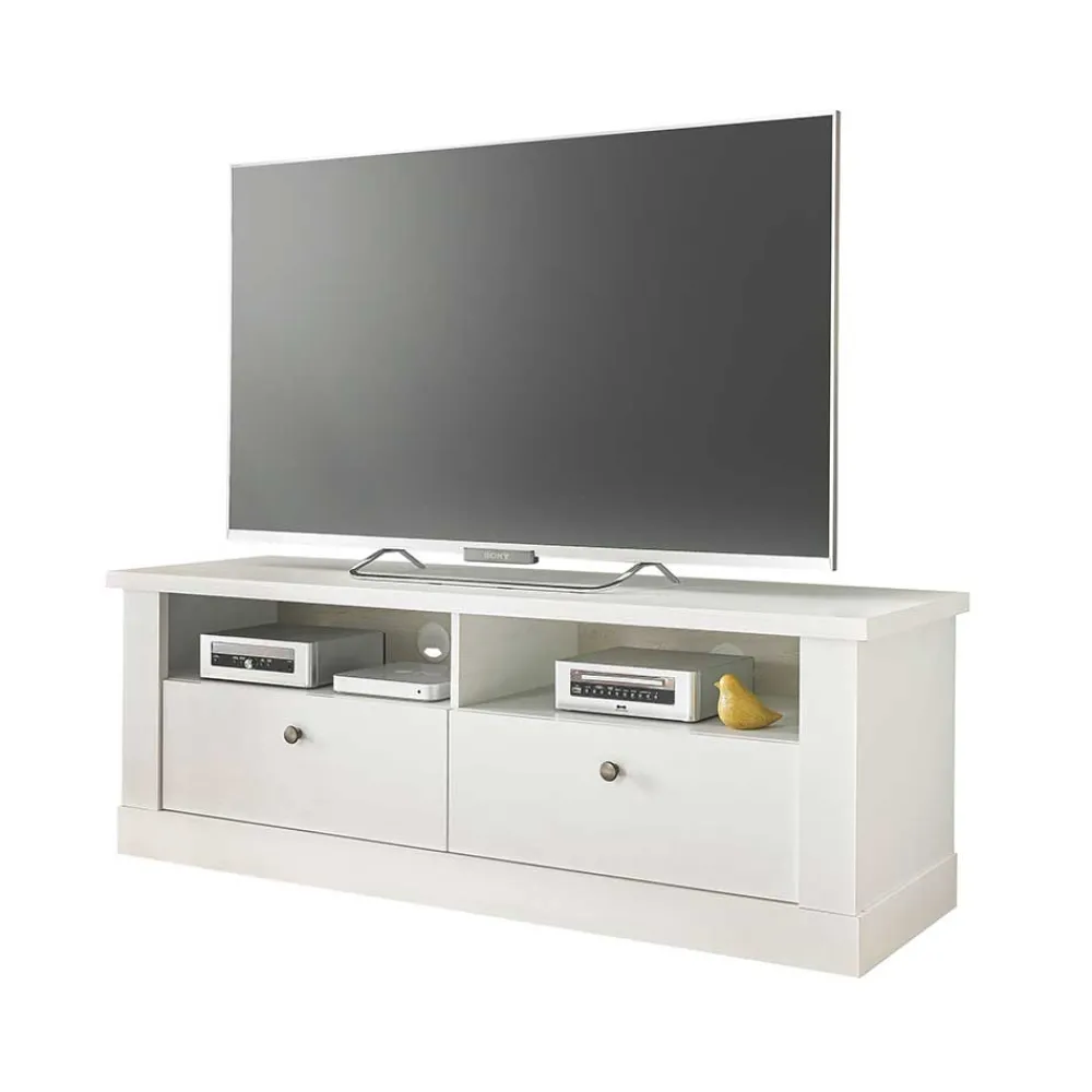 Wohnen Tv & Hifi-Möbel|Lowboards<Skandi TV Board in weißer Holzoptik Pinie - Liancos