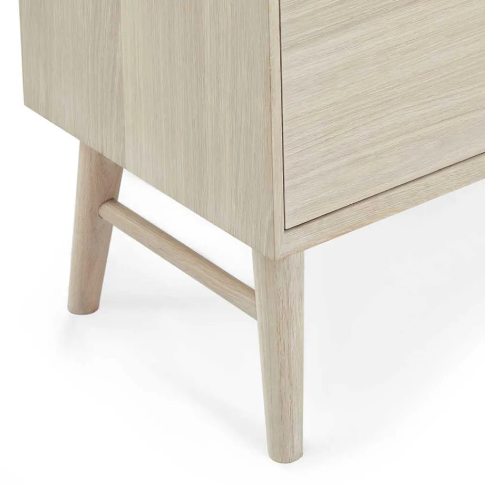 Wohnen Tv & Hifi-Möbel|Lowboards<Skandi TV Lowboard in Eiche Weiß - Lametla