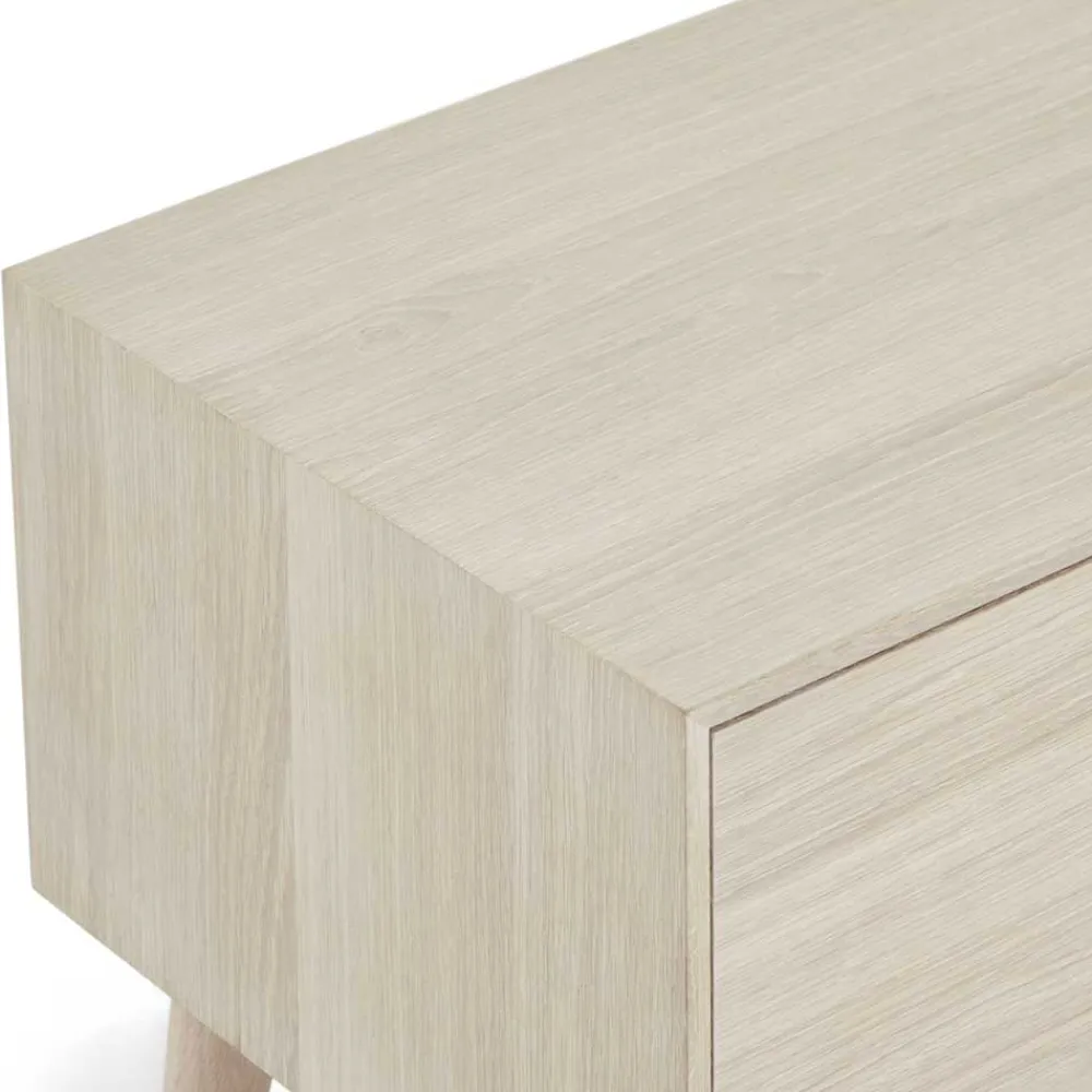 Wohnen Tv & Hifi-Möbel|Lowboards<Skandi TV Lowboard in Eiche Weiß - Lametla