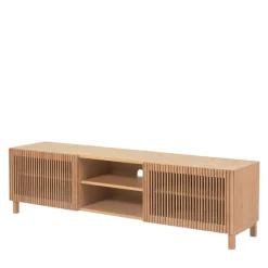 Wohnen Tv & Hifi-Möbel|Lowboards<Skandi TV Lowboard mit Lamellen Klapptüren - Azuro