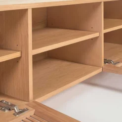Wohnen Tv & Hifi-Möbel|Lowboards<Skandi TV Lowboard mit Lamellen Klapptüren - Azuro