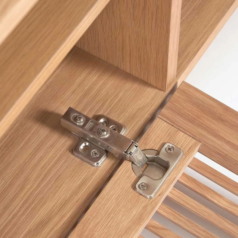 Wohnen Tv & Hifi-Möbel|Lowboards<Skandi TV Lowboard mit Lamellen Klapptüren - Azuro