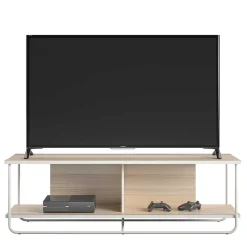 Wohnen Tv & Hifi-Möbel|Lowboards<Skandi TV Tisch in Weiß und Natur - Elmavirio