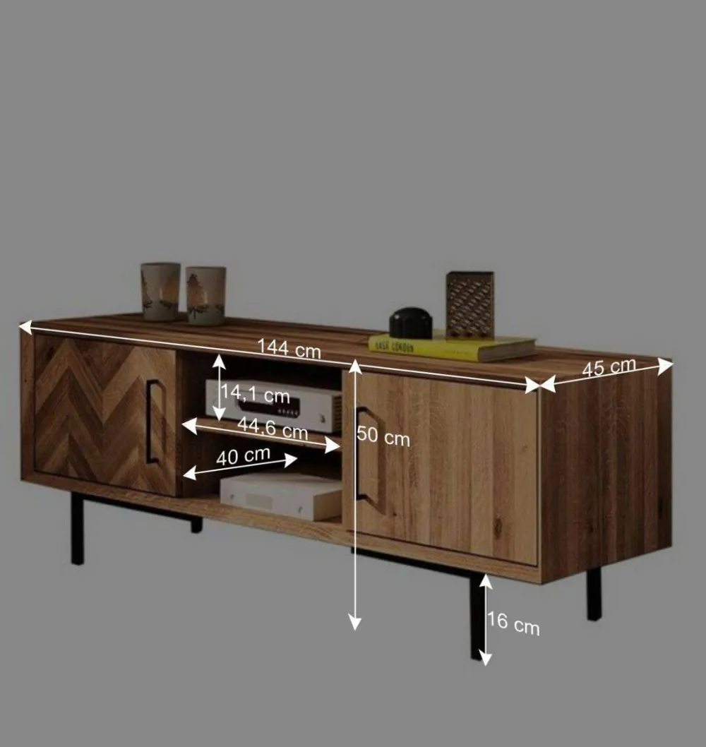 Wohnen Tv & Hifi-Möbel|Lowboards<Skandi Unterschrank für den Fernseher 144x50x45 cm - Kerfa