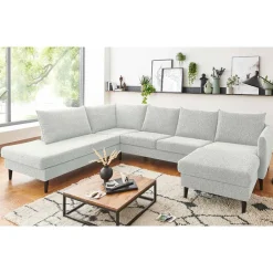 Wohnen Sofas<Skandi Wohnlandschaft in U-Form - offwhite - Udessa