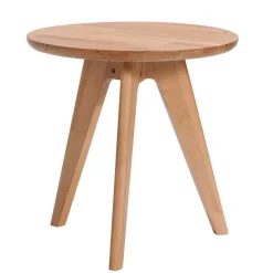 Wohnen Betten<Skandinavisches Designbett in Beige mit Kernbuche - Agruma