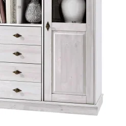 Wohnen Highboards<Skandinavisches Highboard Satumare in Weiß