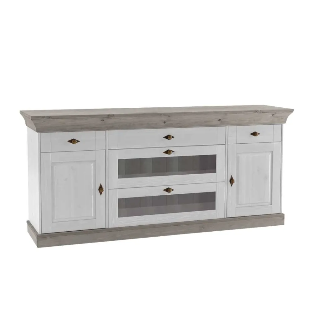 Wohnen Sideboards<Skandinavisches Sideboard Mirandesca in Weiß Grau