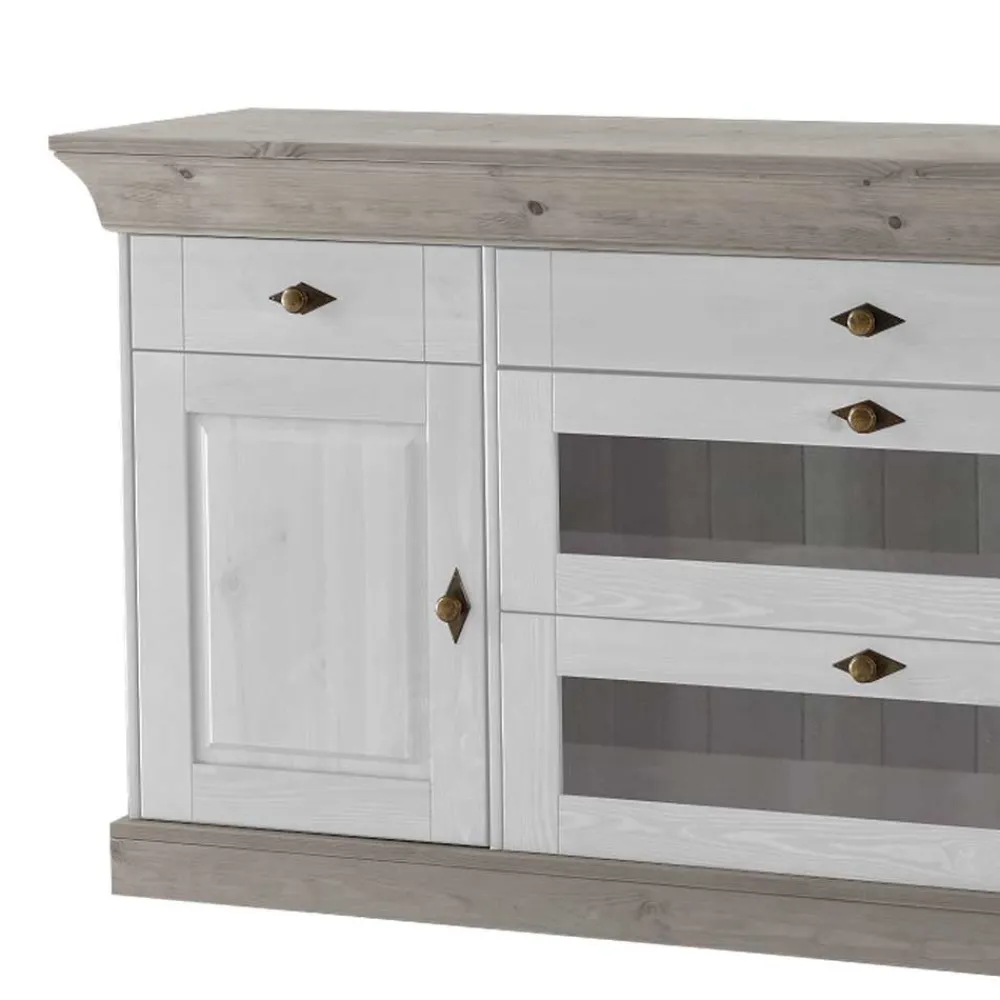 Wohnen Sideboards<Skandinavisches Sideboard Mirandesca in Weiß Grau